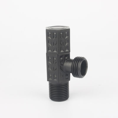 Hotel Kitchen and Bathroom Wash Basins Black Color 1/2 Inch Brass Square Angle Valve