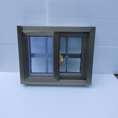 Aluminum Alloy Push-Pull Sliding Windows with Roller Blind for Rural Self-Built Housing and Warehouses