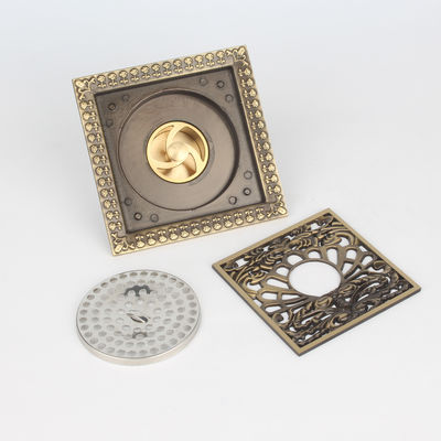 Modern Usage 120*120mm Anti Odor Brass Square Floor Drain for Hotel Deodorant Basin