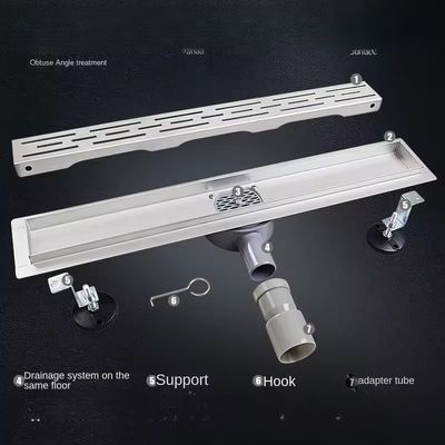 Long Floor Usage 304 Stainless Steel Linear Floor Drain with Different Cover Channel