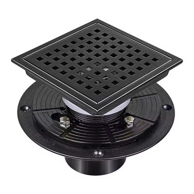 4inch 6inch Stainless Steel American Sink Drainage Square Floor Drain ABS Flange Base for Washroom
