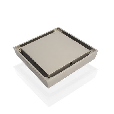 100*100mm Modern Brass Floor Drain Tile Anti-Odor Strainer for Hotels