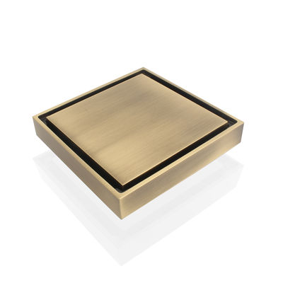 100*100mm Modern Brass Floor Drain Tile Anti-Odor Strainer for Hotels