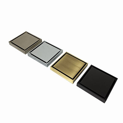 100*100mm Modern Brass Floor Drain Tile Anti-Odor Strainer for Hotels