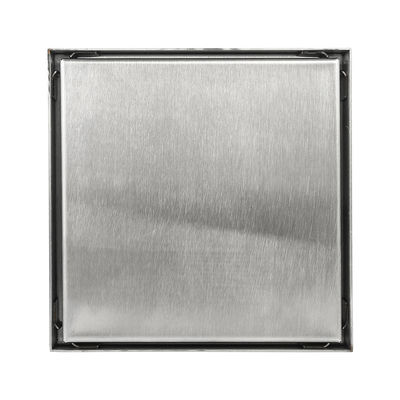 Strainer Style Square Floor Drain with Tile Insert Grate Cover CHROME PLATE SS304