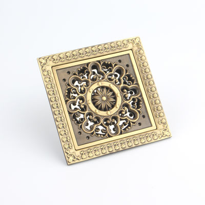 Modern 5-Inch Antique Brass Floor Drain Cover Concealed Square Design for Hotel Bathroom Anti-Odor Usage with Basin Accessory
