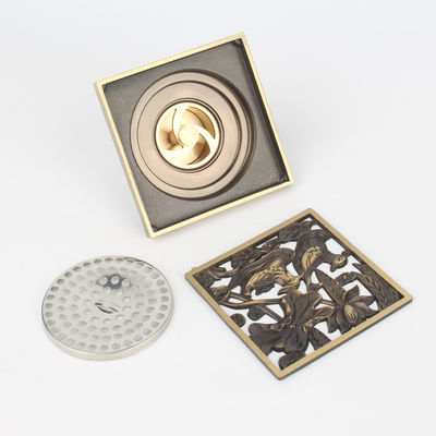 BANGQI 20135 4-Inch Brass Sewerage Floor Drain with Chrome Plated Texture of Material