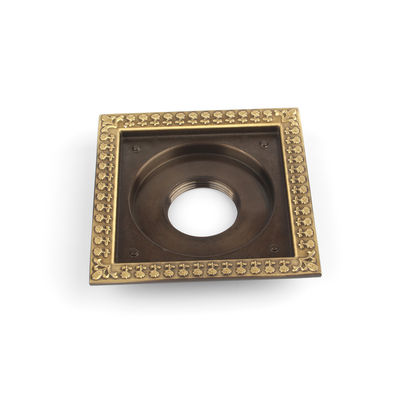 Modern Square Brass Bathroom Accessories for Kitchen or Hotel Usage the Square Brass Balcony Drainage for Basin