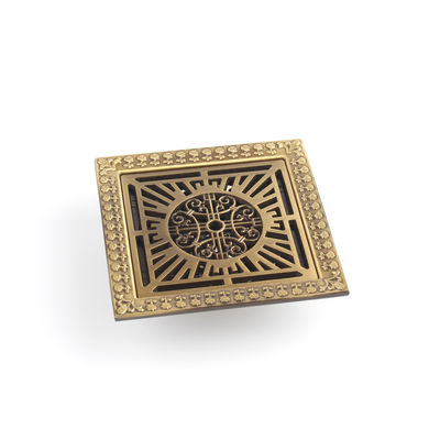 Modern Square Brass Bathroom Accessories for Kitchen or Hotel Usage the Square Brass Balcony Drainage for Basin