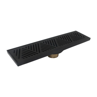 Punch Black Anti-Sand Square Bathroom Floor Drain Cover Metal Brass Floor Drain for Basin for Hotels