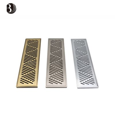 Punch Black Anti-Sand Square Bathroom Floor Drain Cover Metal Brass Floor Drain for Basin for Hotels