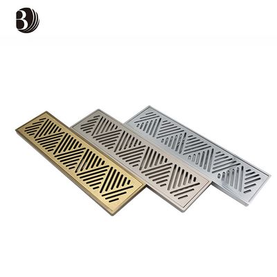 Punch Black Anti-Sand Square Bathroom Floor Drain Cover Metal Brass Floor Drain for Basin for Hotels