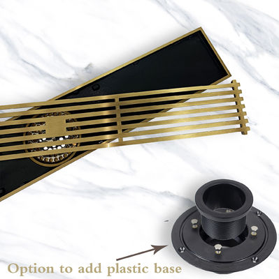 BANGQI All-Copper Long Linear Toilet and Kitchen Bathroom Shower Drain Brass Floor Waste Drain for Basin Use