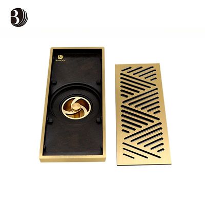 Linear Waste Drainer Pipe Gutter Brass Bathroom Shower Floor Drain