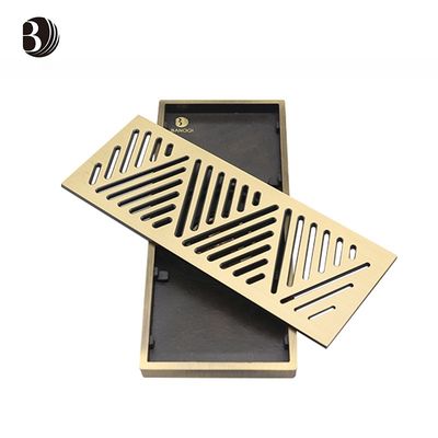 Linear Waste Drainer Pipe Gutter Brass Bathroom Shower Floor Drain