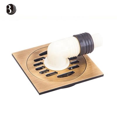 Polished Stainless Steel Strainer Antique Brass Floor Drain Anti-Odor Deodorization Bathroom Home Use Washing Machine Friendly