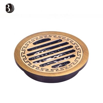 Polished Stainless Steel Strainer Antique Brass Floor Drain Anti-Odor Deodorization Bathroom Home Use Washing Machine Friendly