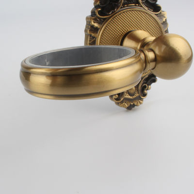 Brass Wall Mount Ceramic Soap Dish and Towel Rack Set for Traditional Bathroom Design
