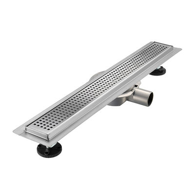 24-Inch Stainless Steel Long Floor Drain for Showers Design Genetic Material Polished