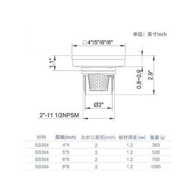 Modern 4 Inch Floor Drain for Hotel Use Popular Anti-Odor Filter Shower Grate Manufactured by Anti-Odor Fitting Producer