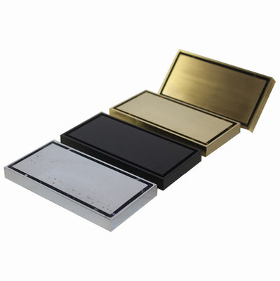 Water Drainage Made Easy Long Invisible Floor Drain with Nickel Wire Drawing Texture