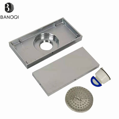 Water Drainage Made Easy Long Invisible Floor Drain with Nickel Wire Drawing Texture