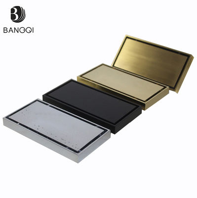 Water Drainage Made Easy Long Invisible Floor Drain with Nickel Wire Drawing Texture