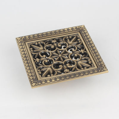 5 Inch Brass Shower Floor Drain Anti Odor Square Bathroom Drain for Modern Bathrooms