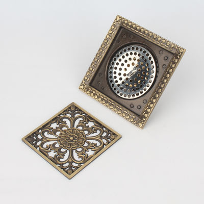 Modern Design Brass Floor Drain Factory Wholesale for Bathroom and Hotel Multi-Style Strainer for Basin Use