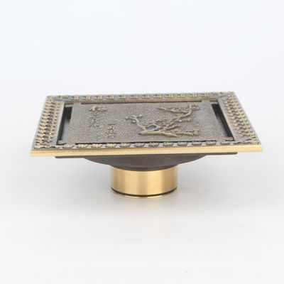 Factory Direct Sale Floor Drain Brass Plum blossom Design Garden drain