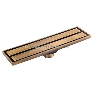 Chrome Plated 82X300mm Bangqi Brass Long Linear Floor Drain for Hotels and Basins