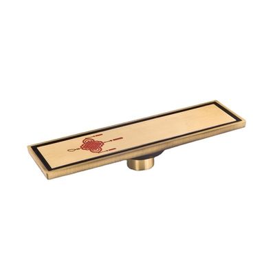 Chrome Plated 82X300mm Bangqi Brass Long Linear Floor Drain for Hotels and Basins