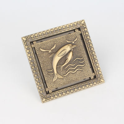 Anti Odor Function All-Brass Antique Dolphin Floor Drain with Deodorant Tile Insert Waste
