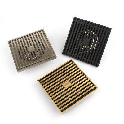 Brass Material Anti-odor Bathroom Shower Floor Drains Bath Square Antique Floor Drain Grate Brass Floor Waste Drain Color Box