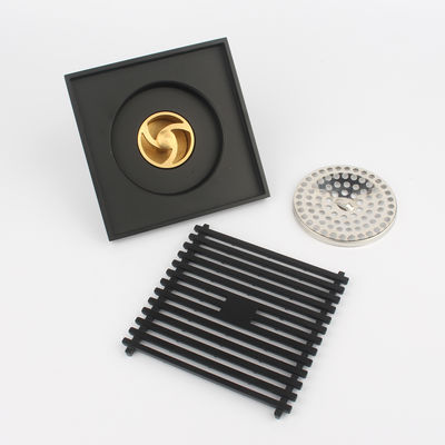 Brass Material Anti-odor Bathroom Shower Floor Drains Bath Square Antique Floor Drain Grate Brass Floor Waste Drain Color Box