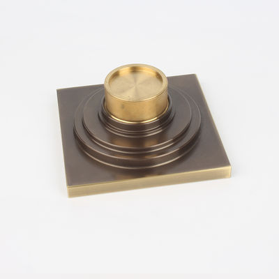 Antique Brass Square Floor Drain for Shower Basin Ground Drainer with Strainer Filter Drainage Clean for Hotel Bathroom Washroom