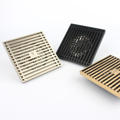 Brass Material Anti-odor Bathroom Shower Floor Drains Bath Square Antique Floor Drain Grate Brass Floor Waste Drain Color Box