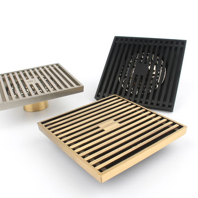 Brass Material Anti-odor Bathroom Shower Floor Drains Bath Square Antique Floor Drain Grate Brass Floor Waste Drain Color Box