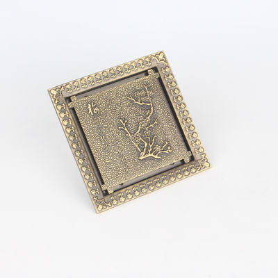 Modern 5-Inch Brass Bathroom Shower Drains Square Shower Floor Waste Drain with Basin Usage for Hotels