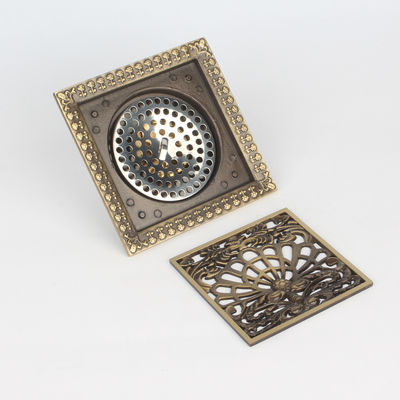 BANGQI Square Shower Brass Floor Drain with Smooth Surface and Anti Odor Function