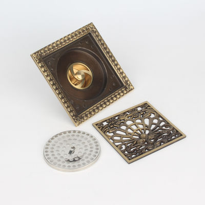 BANGQI Square Shower Brass Floor Drain with Smooth Surface and Anti Odor Function
