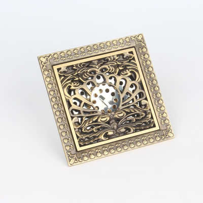 Modern Usage 120*120mm Anti Odor Brass Square Floor Drain for Hotel Deodorant Basin