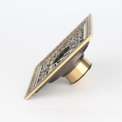 Modern Usage 120*120mm Anti Odor Brass Square Floor Drain for Hotel Deodorant Basin