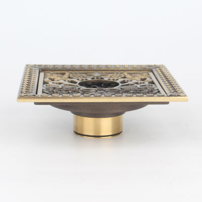 Modern Usage 120*120mm Anti Odor Brass Square Floor Drain for Hotel Deodorant Basin